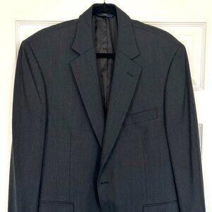 Brooks Brothers 346 Gray Herringbone Wool Stretch Blazer 43R Sport Coat Jacket
